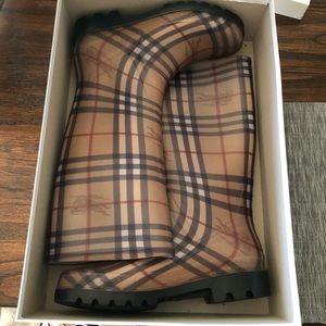 Burberry Haymarket Rainboots